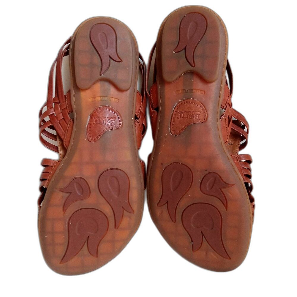 BORN Womens Sandal Size 8 Woven Huarache Brown Leather - Picture 2 of 7